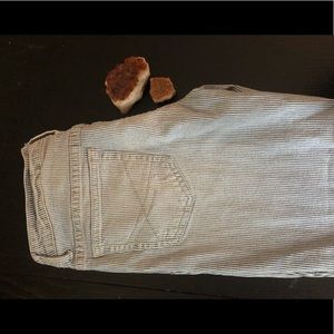 Light Blue Pin-Striped Ultra Skinny Jeans